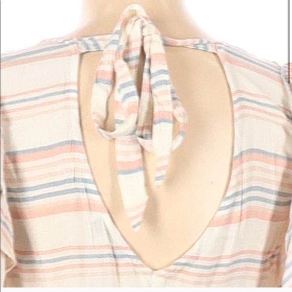 american eagle stripe women's ruffle romper - Picture 3 of 10